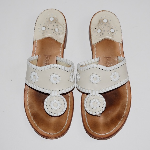 Jack Rogers Shoes - Jack Rogers Navajo Sandals Cream & White 6